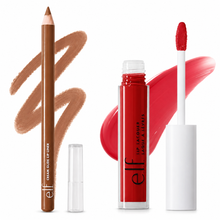 Combo de labios e.l.f. Wild Rose con delineador y Lip Lacquer